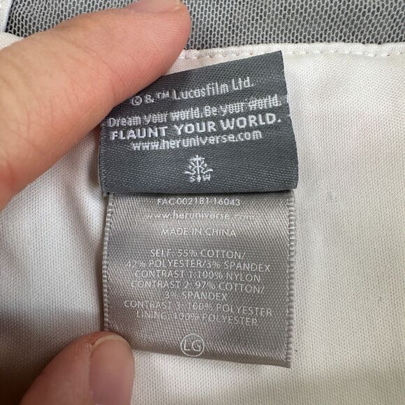 Star Wars Her Universe BB-8 Dress Size L White Orange Cosplay Belted Star Wars - Picture 16 of 16